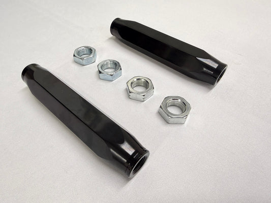 1965-70 GM CHEVROLET CHEVY IMPALA BEL AIR BISCAYNE / 1966-69 CAPRICE HIGH PERFORMANCE BILLET ALUMINUM TIE ROD END ADJUSTING SLEEVES 1PAIR / BLACK