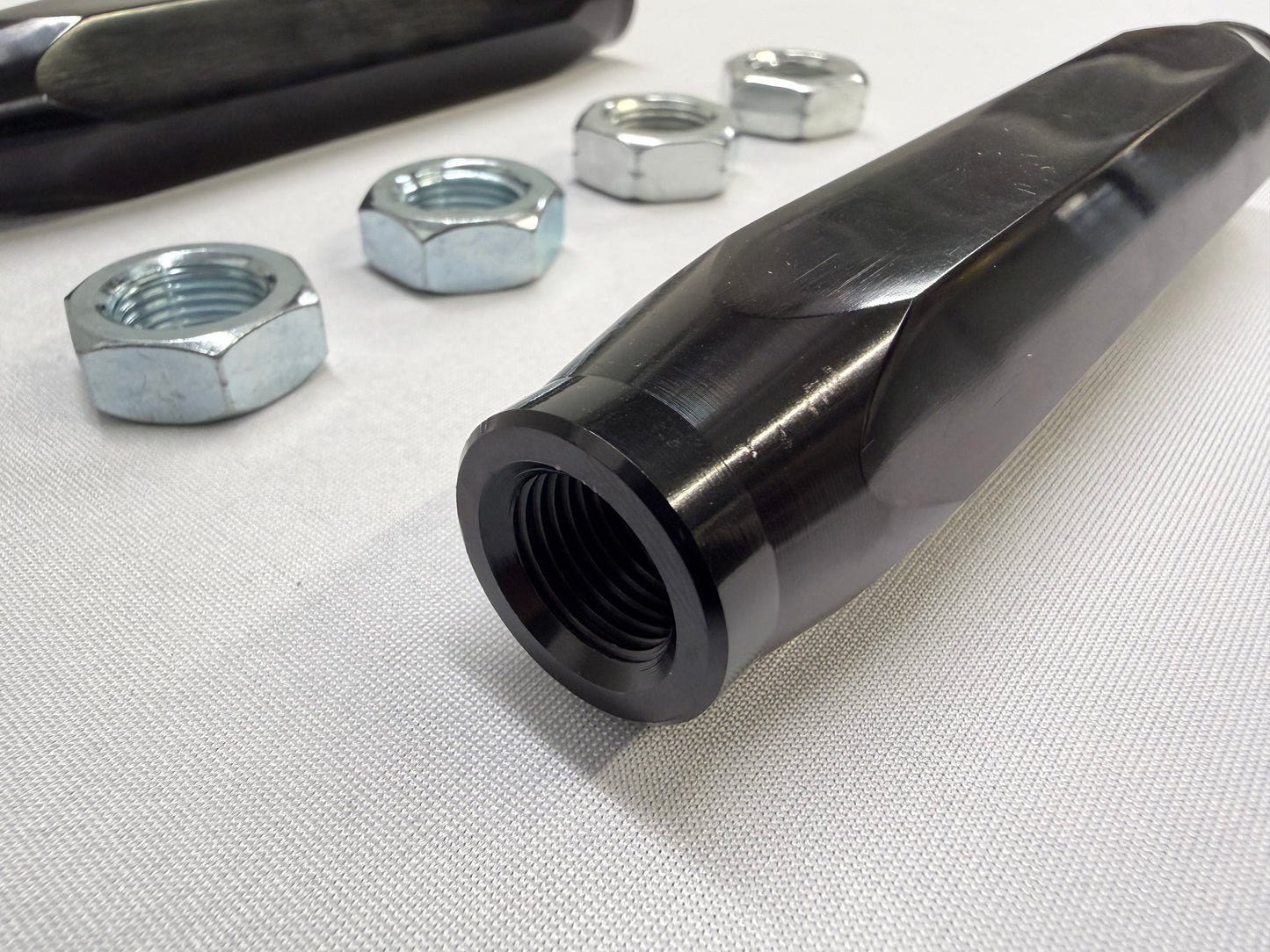 1965-70 GM CHEVROLET CHEVY IMPALA BEL AIR BISCAYNE / 1966-69 CAPRICE HIGH PERFORMANCE BILLET ALUMINUM TIE ROD END ADJUSTING SLEEVES 1PAIR / BLACK
