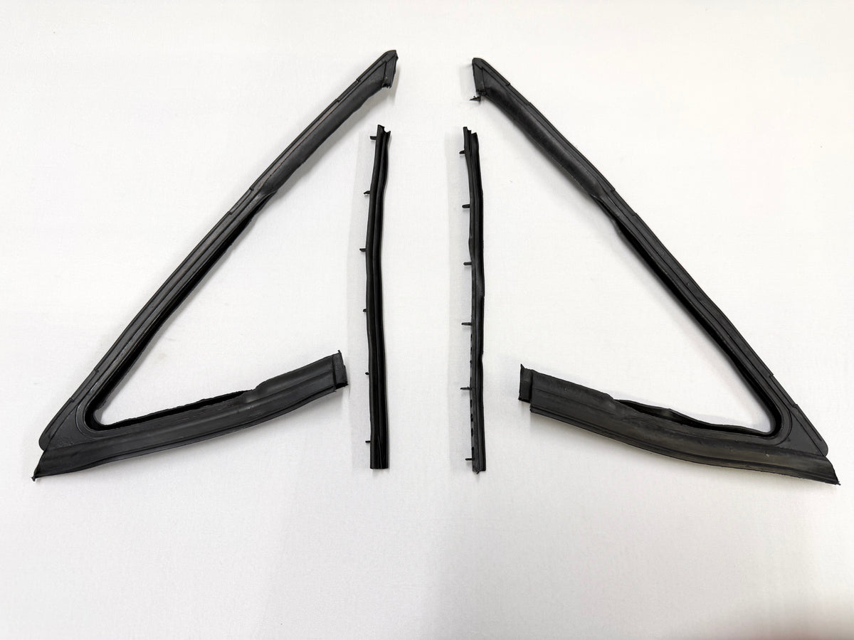 1963-1964 CHEVROLET CHEVY IMPALA 2 DOOR HARDTOP OR CONVERTIBLE DOOR VENT WINDOW WEATHERSTRIP SET RUBBERS 1PAIR [NEW]