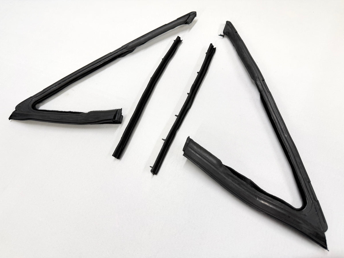 1963-1964 CHEVROLET CHEVY IMPALA 2 DOOR HARDTOP OR CONVERTIBLE DOOR VENT WINDOW WEATHERSTRIP SET RUBBERS 1PAIR [NEW]