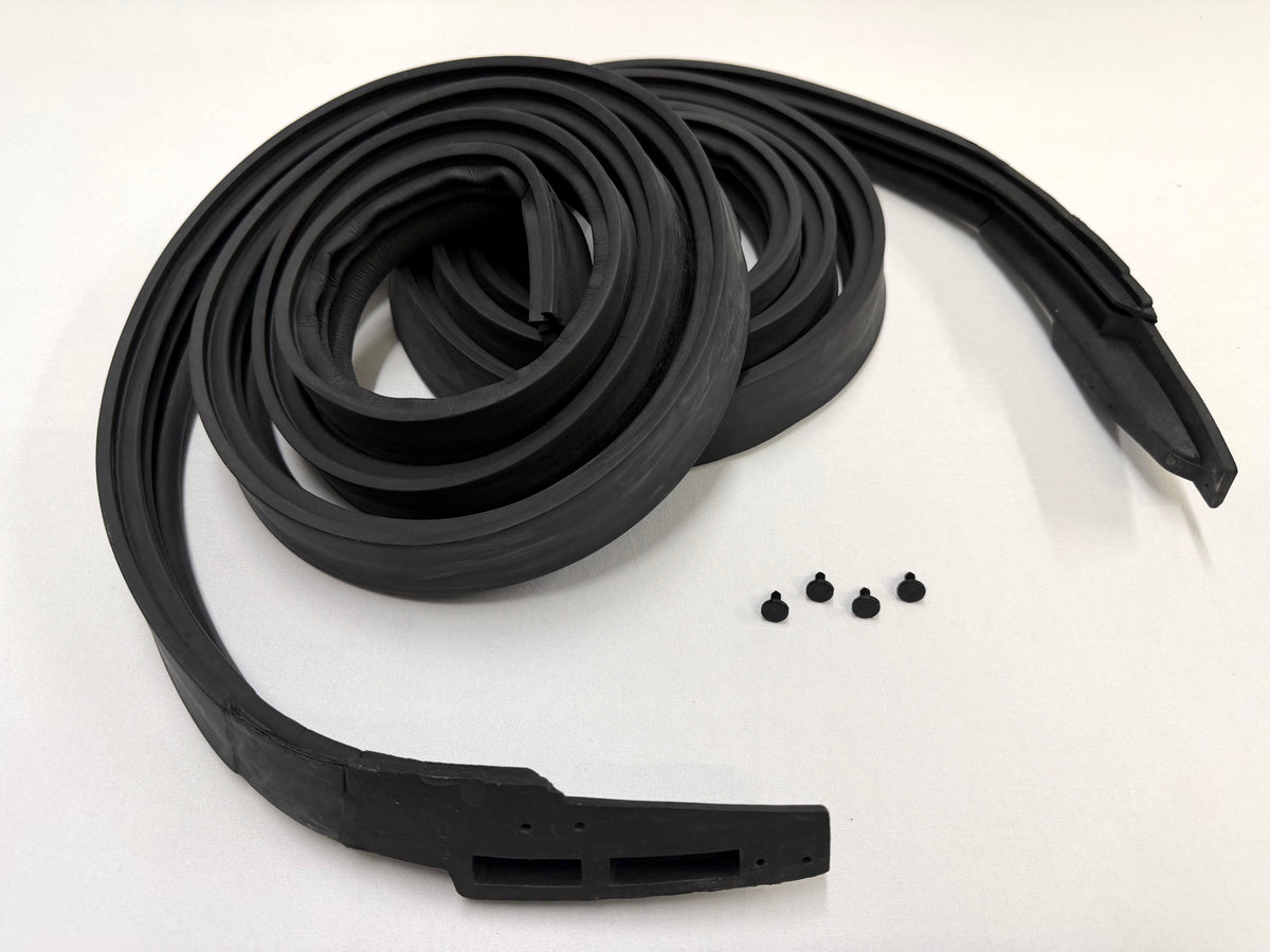 1963-1964 CHEVROLET CHEVY IMPALA / BUICK PONTIAC OLDSMOBILE 2 DOOR HARDTOP ROOF RAIL WEATHERSTRIPS RUBBERS SEALS 1PAIR [NEW]
