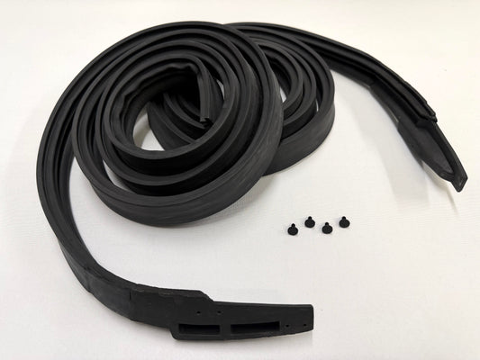 1963-1964 CHEVROLET CHEVY IMPALA / BUICK PONTIAC OLDSMOBILE 2 DOOR HARDTOP ROOF RAIL WEATHERSTRIPS RUBBERS SEALS 1PAIR [NEW]