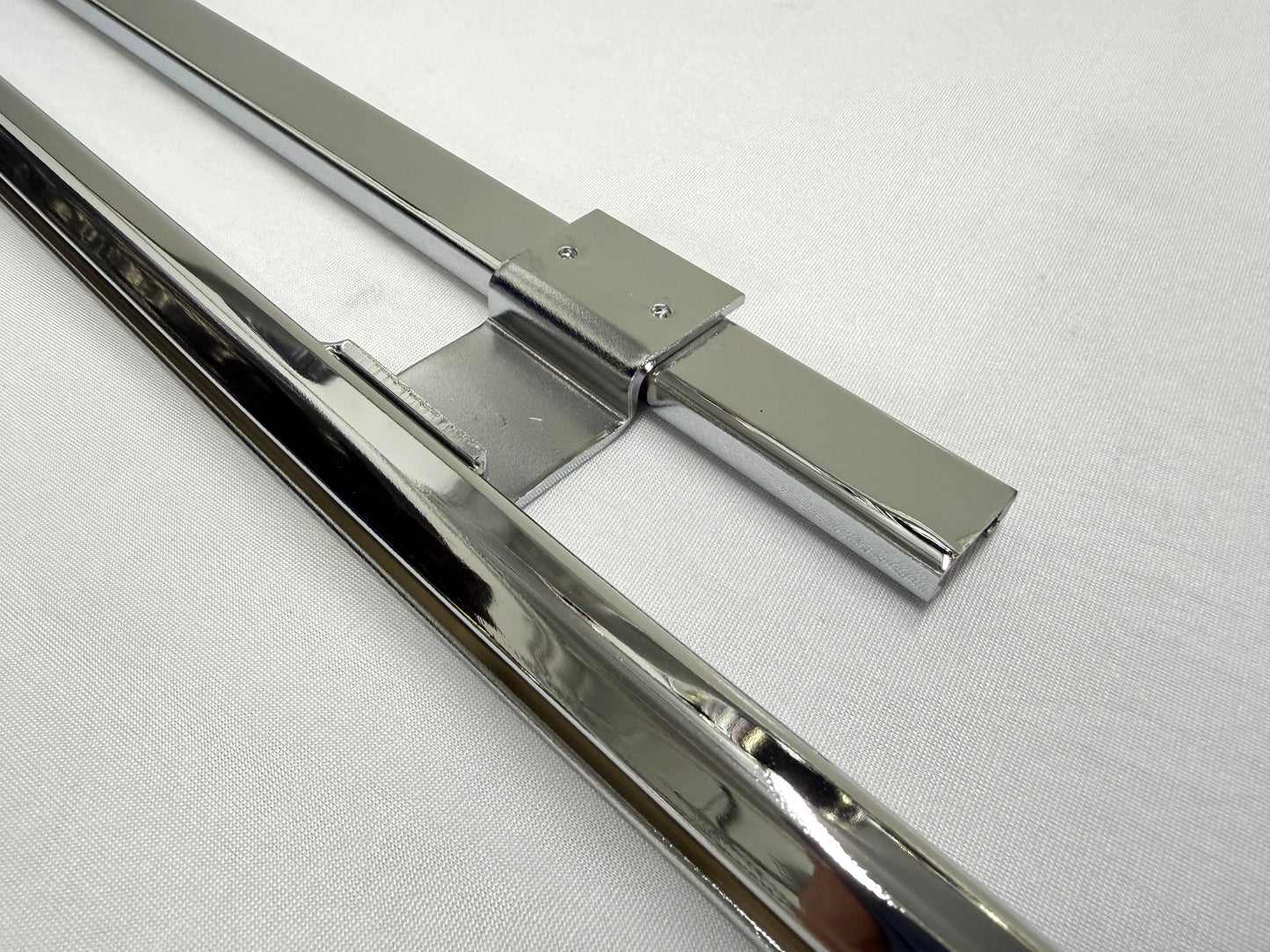 1961-1964 CHEVY IMPALA BUICK PONTIAC OLDSMOBILE B-BODY LOWER DOOR WINDOW CHANNEL FRAME TRACK SET [NEW] / IMPORT CHROME