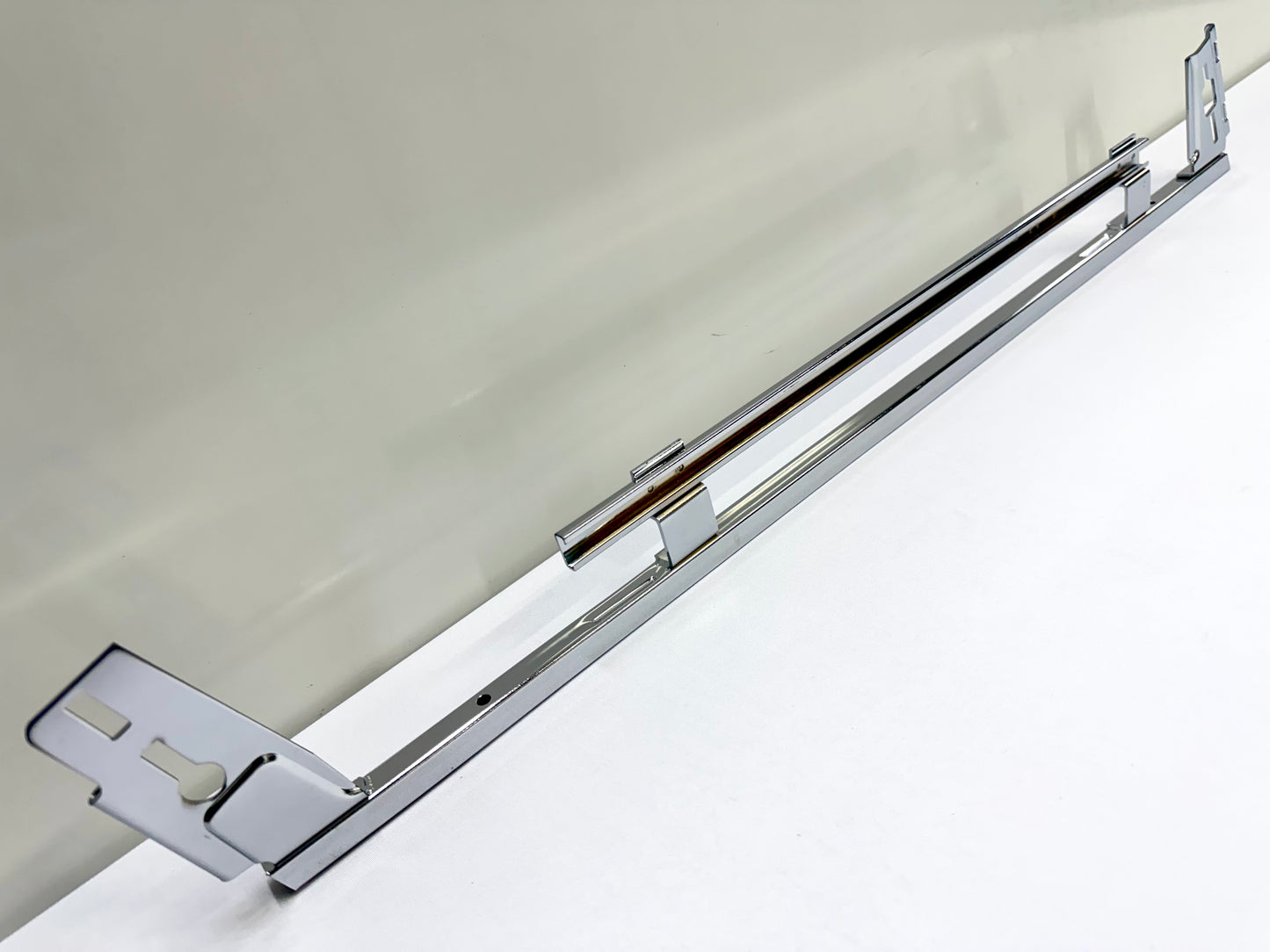 1961-1964 CHEVY IMPALA BUICK PONTIAC OLDSMOBILE B-BODY LOWER DOOR WINDOW CHANNEL FRAME TRACK / LH DRIVER SIDE [NEW] / IMPORT CHROME