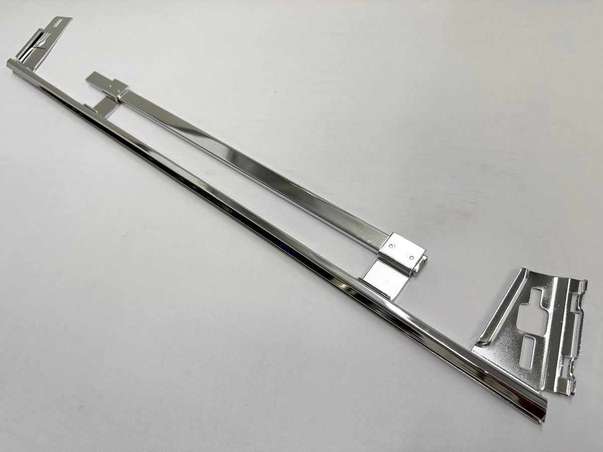 1961-1964 CHEVY IMPALA BUICK PONTIAC OLDSMOBILE B-BODY LOWER DOOR WINDOW CHANNEL FRAME TRACK / RH PASSENGER SIDE [NEW] / IMPORT CHROME