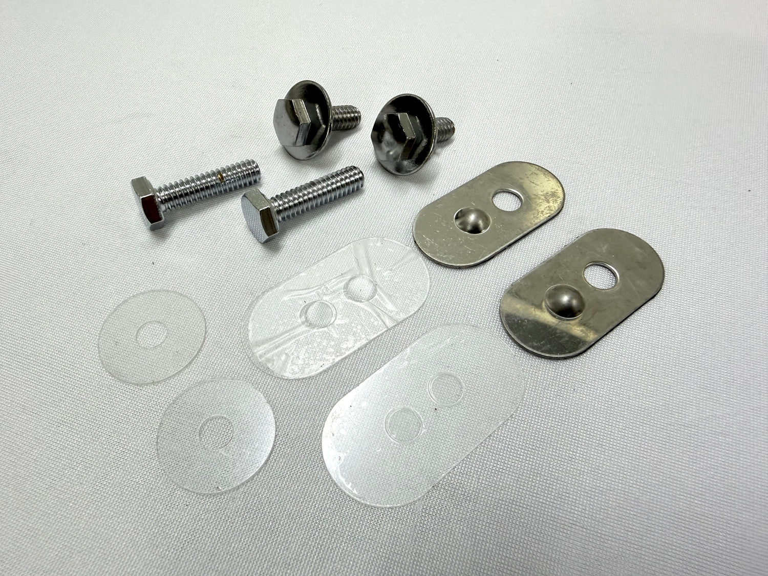 1961-1964 CHEVY IMPALA BEL AIR FRONT WINDOW CHANNEL ADJUSTMENT PLATE & GASKET SET [NEW] 2DOOR 4DOOR HARDTOP CONVERTIBLE