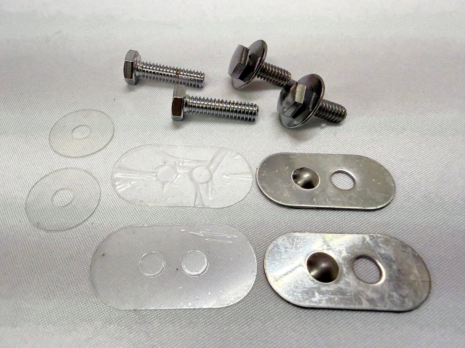 1961-1964 CHEVY IMPALA BEL AIR FRONT WINDOW CHANNEL ADJUSTMENT PLATE & GASKET SET [NEW] 2DOOR 4DOOR HARDTOP CONVERTIBLE