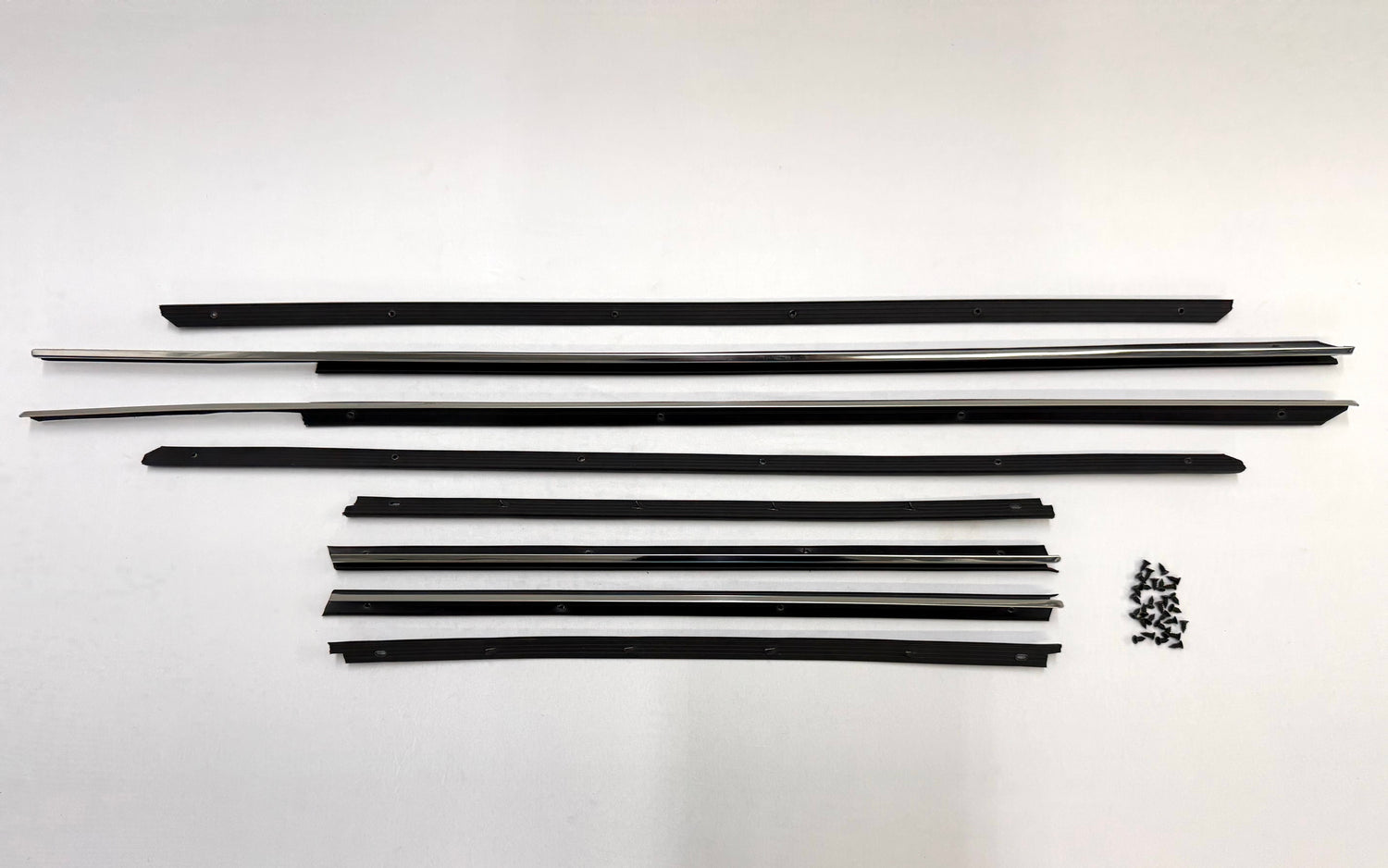 1963-1964 CHEVROLET CHEVY IMPALA 2 DOOR HARDTOP DOOR WINDOW FELT RUBBER BELT LINE KIT 1SET [NEW]