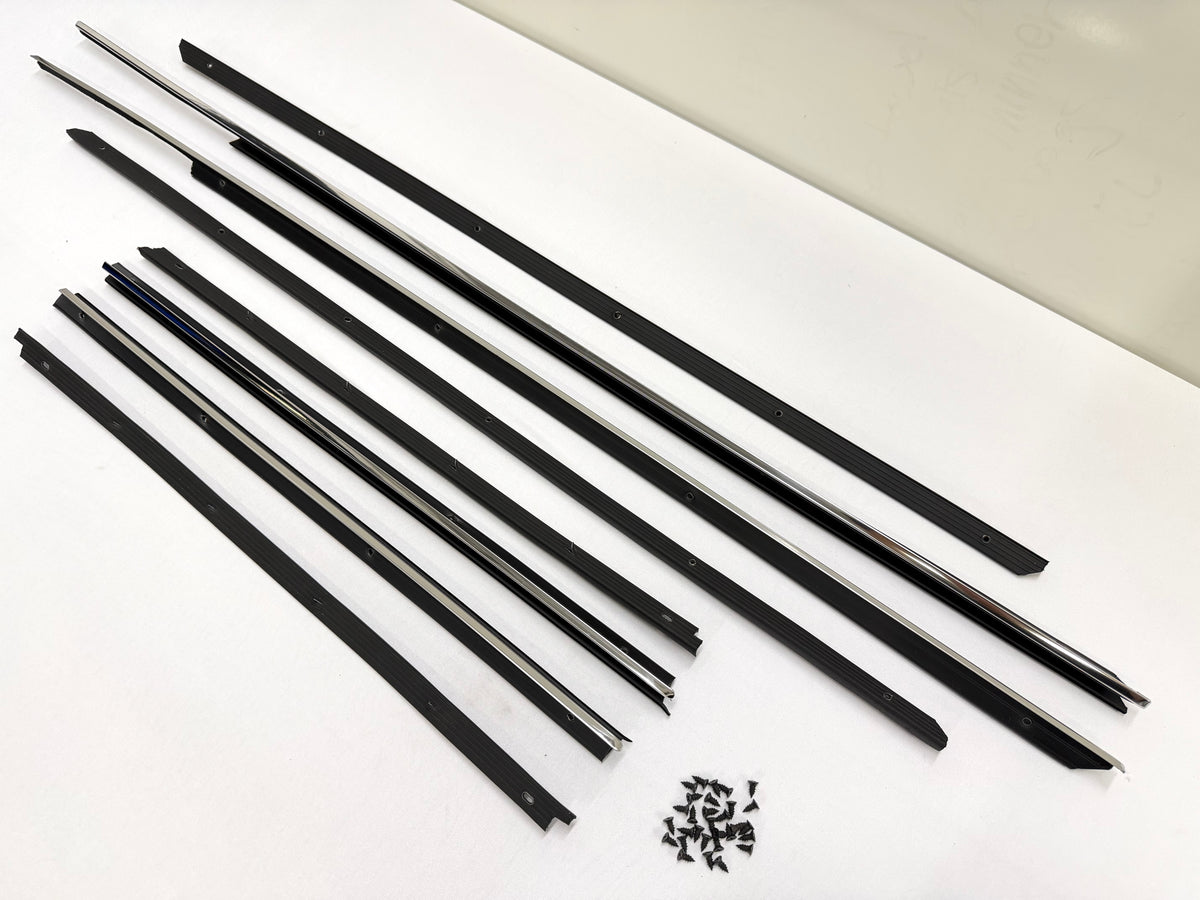 1963-1964 CHEVROLET CHEVY IMPALA 2 DOOR HARDTOP DOOR WINDOW FELT RUBBER BELT LINE KIT 1SET [NEW]