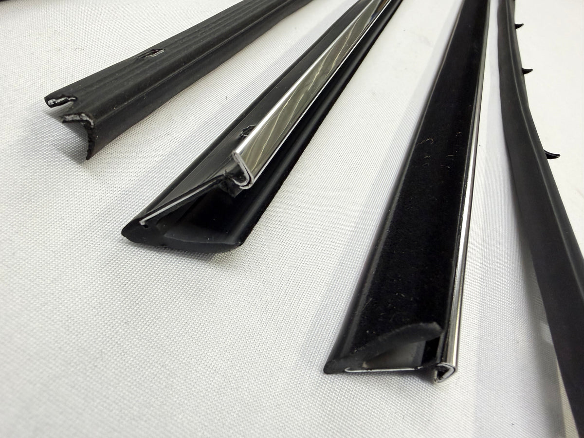 1963-1964 CHEVROLET CHEVY IMPALA 2 DOOR HARDTOP DOOR WINDOW FELT RUBBER BELT LINE KIT 1SET [NEW]