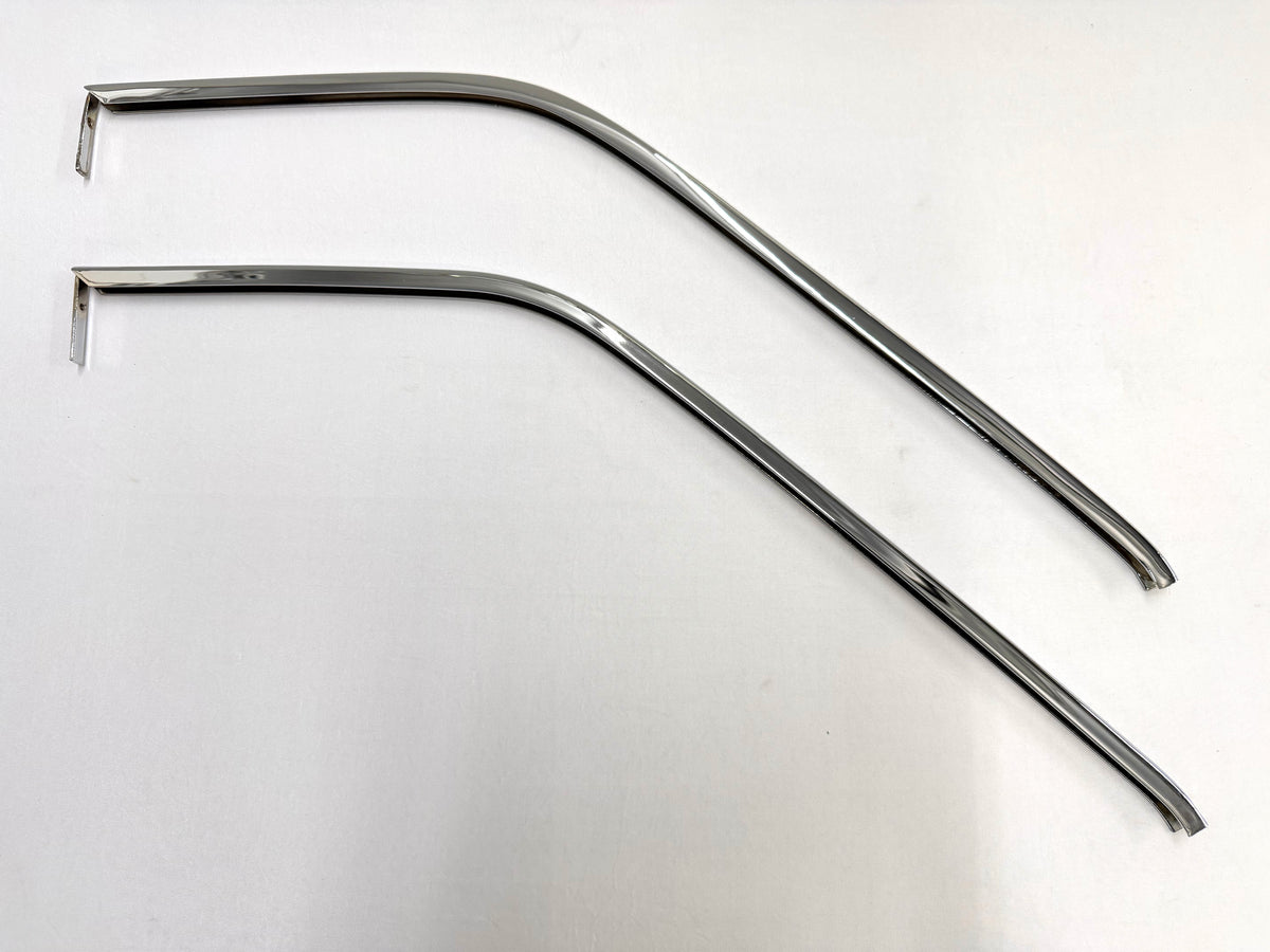 1962-1964 CHEVY IMPALA BUICK PONTIAC OLDSMOBILE B-BODY 2 DOOR HARDTOP UPPER QUARTER WINDOW FRAME SET [NEW] / IMPORT CHROME