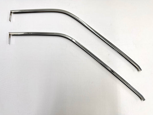 1962-1964 CHEVY IMPALA BUICK PONTIAC OLDSMOBILE B-BODY 2 DOOR HARDTOP UPPER QUARTER WINDOW FRAME SET [NEW] / IMPORT CHROME
