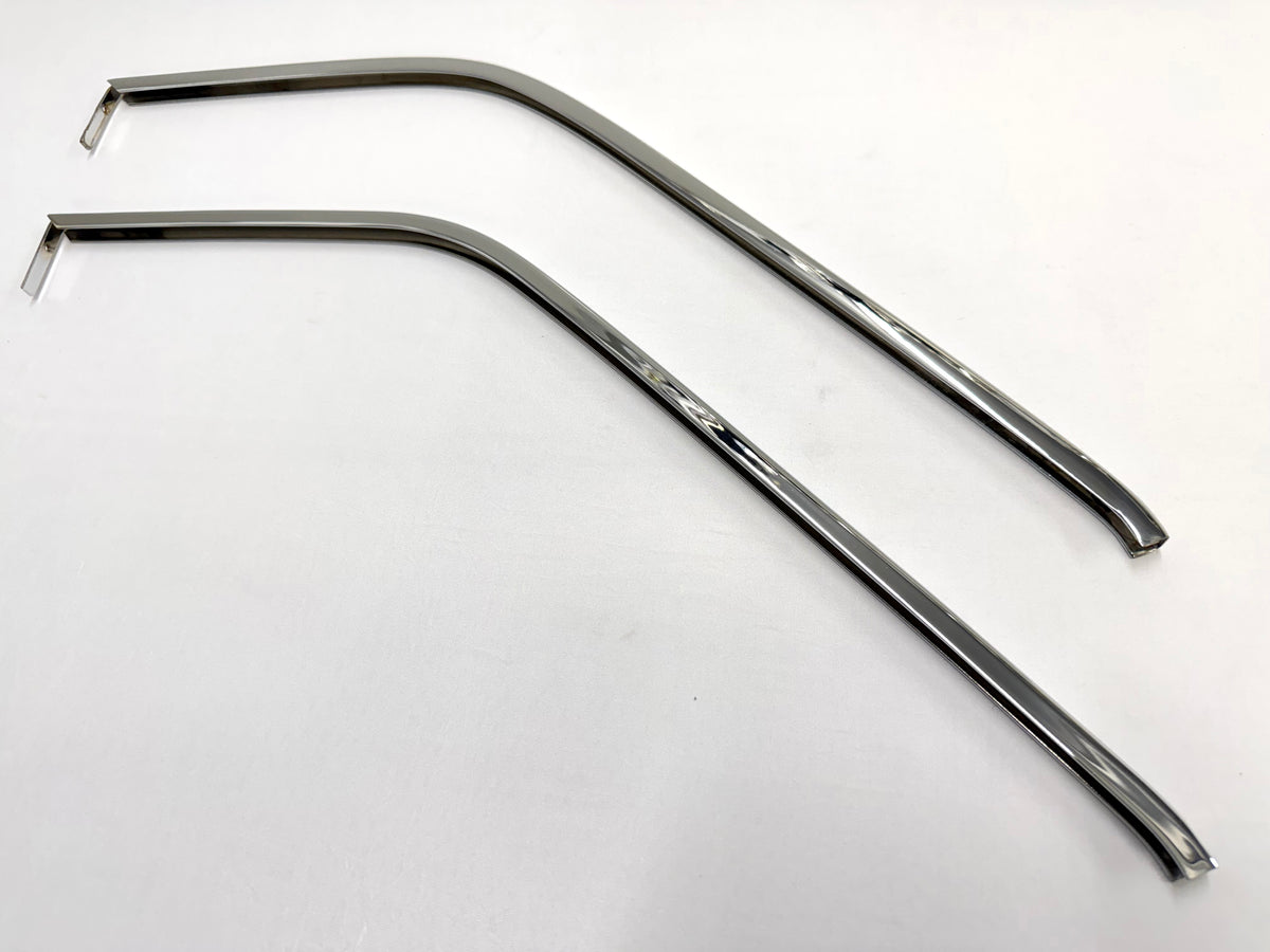 1962-1964 CHEVY IMPALA BUICK PONTIAC OLDSMOBILE B-BODY 2 DOOR HARDTOP UPPER QUARTER WINDOW FRAME SET [NEW] / IMPORT CHROME
