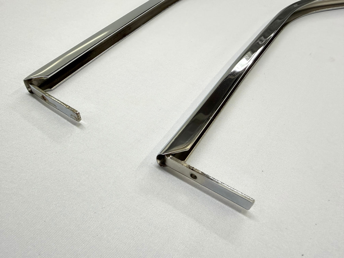 1962-1964 CHEVY IMPALA BUICK PONTIAC OLDSMOBILE B-BODY 2 DOOR HARDTOP UPPER QUARTER WINDOW FRAME SET [NEW] / IMPORT CHROME
