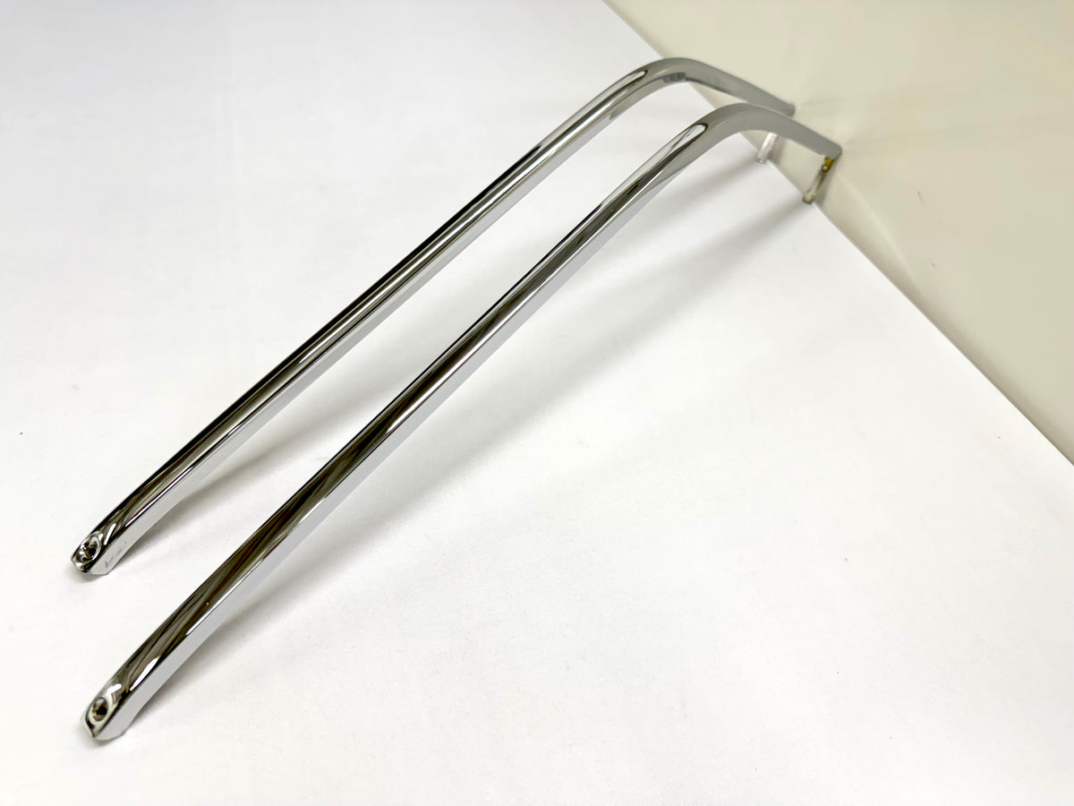 1962-1964 CHEVY IMPALA BUICK PONTIAC OLDSMOBILE B-BODY 2 DOOR HARDTOP UPPER QUARTER WINDOW FRAME SET [NEW] / IMPORT CHROME
