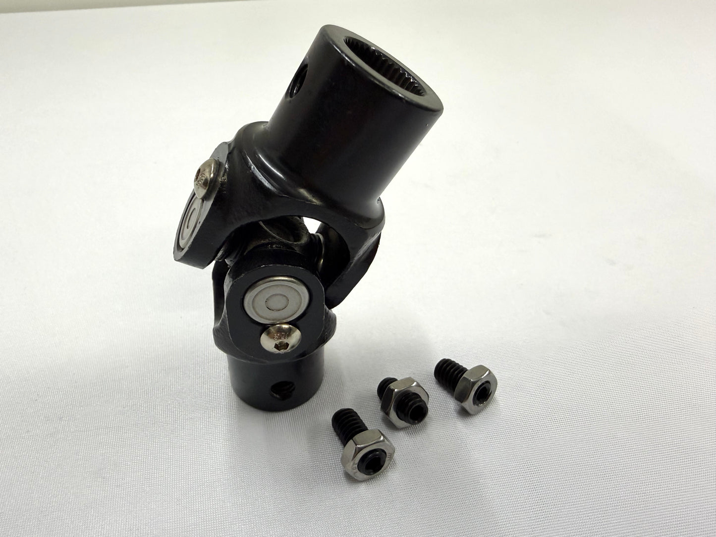 BLACK SET SCREW STYLE STEERING U-JOINT 3/4"-36 SPLINE X 3/4" DD 30 SPLINE