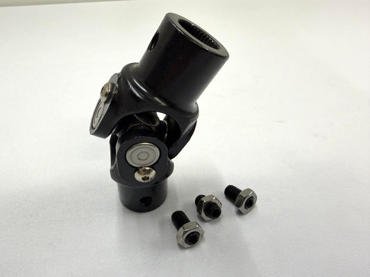 BLACK SET SCREW STYLE STEERING U-JOINT 3/4"-36 SPLINE X 3/4" DD 30 SPLINE