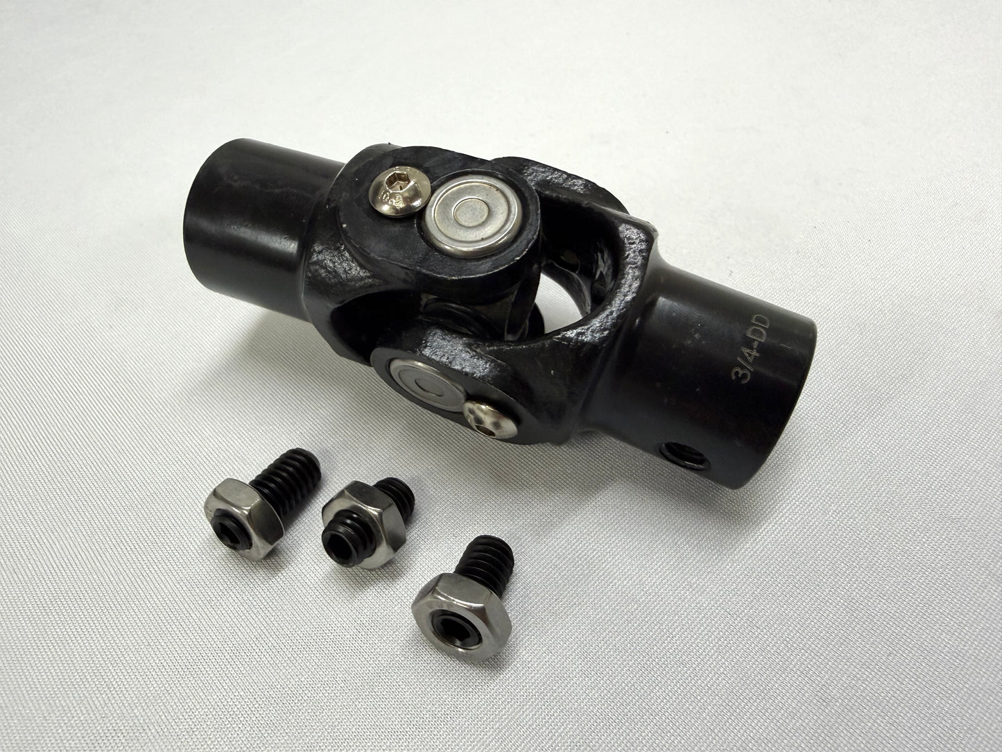 BLACK SET SCREW STYLE STEERING U-JOINT 3/4"-36 SPLINE X 3/4" DD 30 SPLINE
