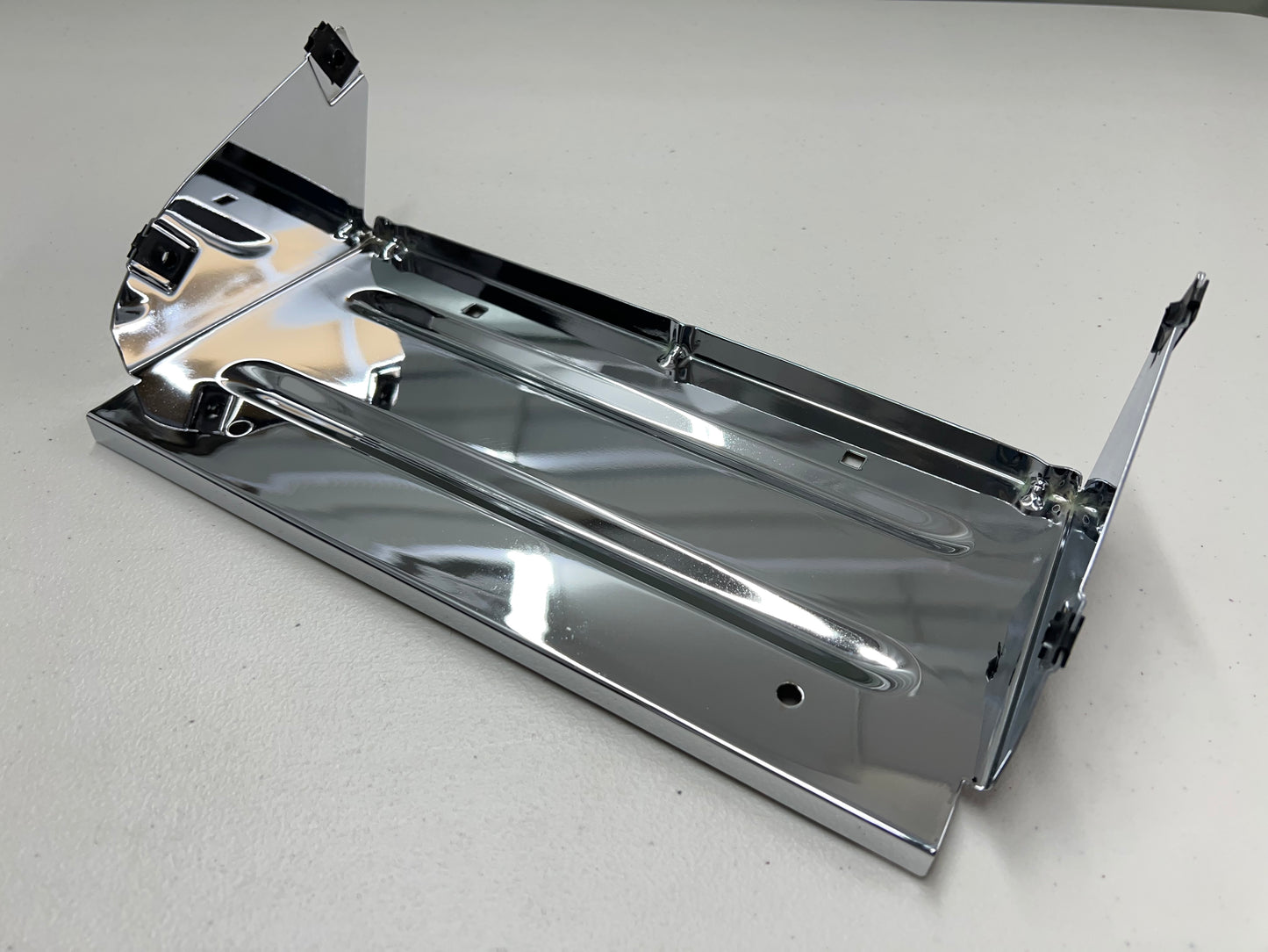 1961 CHEVROLET IMPALA , FULL-SIZE PASSENGER CAR REAR BUMPER LICENSE PLATE FILLER PANEL [NEW][CHROME FINISH]