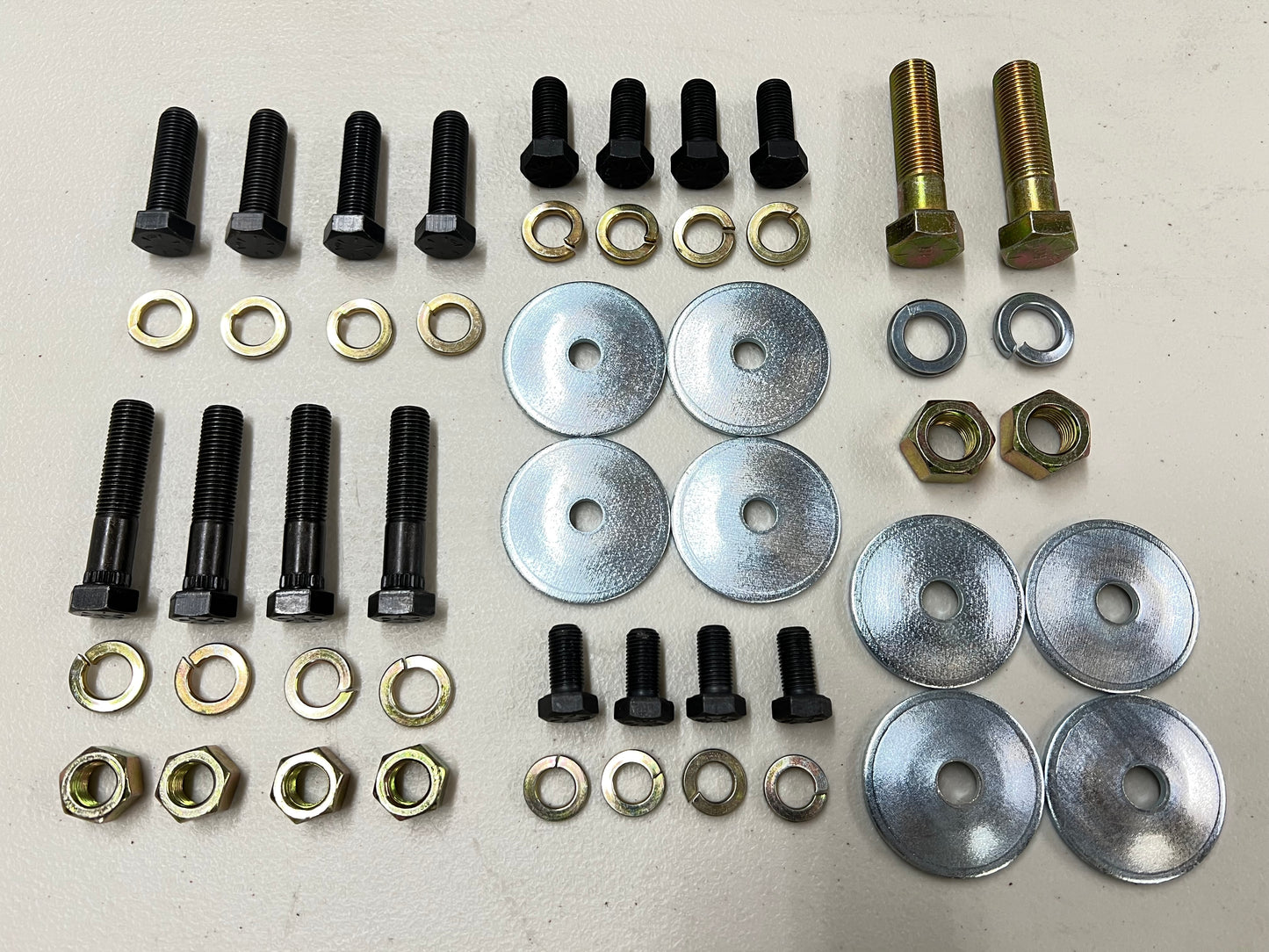 1958-64 CHEVY IMPALA BEL AIR BISCAYNE FRONT SUSPENSION HARDWARE KIT , BOLT KIT / RAW FINISH