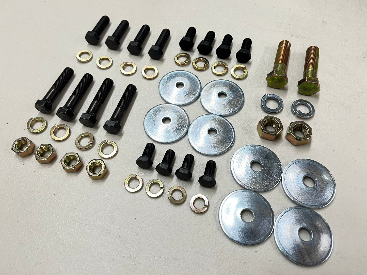 1958-64 CHEVY IMPALA BEL AIR BISCAYNE FRONT SUSPENSION HARDWARE KIT , BOLT KIT / RAW FINISH