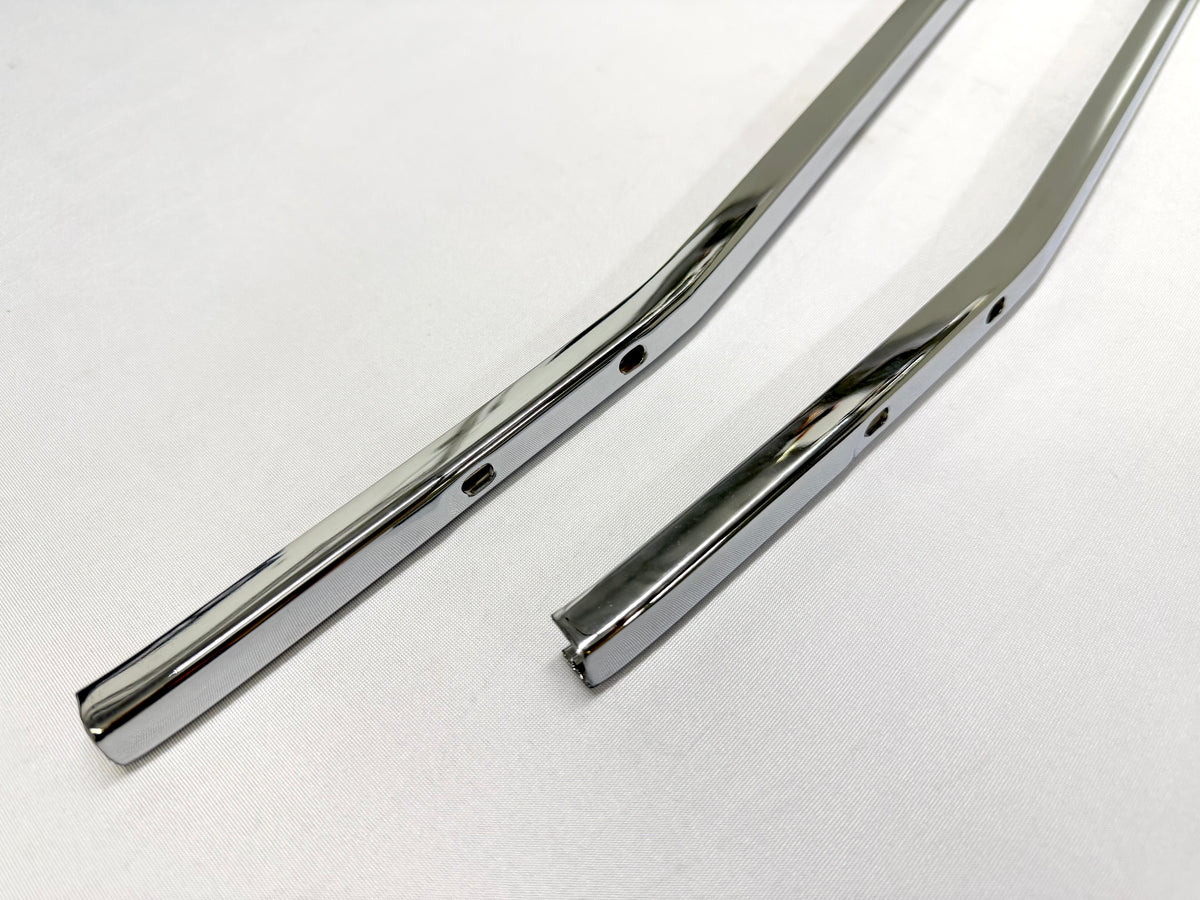 1962-1964 CHEVY IMPALA BUICK PONTIAC OLDSMOBILE B-BODY DOOR WINDOW FRAME SET [NEW] / IMPORT CHROME