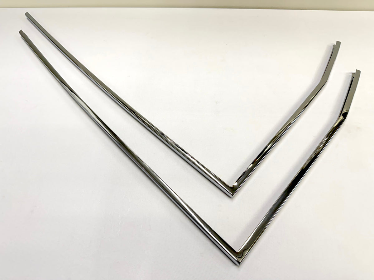 1962-1964 CHEVY IMPALA BUICK PONTIAC OLDSMOBILE B-BODY DOOR WINDOW FRAME SET [NEW] / IMPORT CHROME