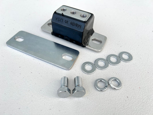 HEAVY DUTY POLY TRANSMISSION MOUNT FOR TH-350, TH-400, 700R-4 (GM CHEVY CARS & TRUCKS) 1PC / IMPORT CHROME