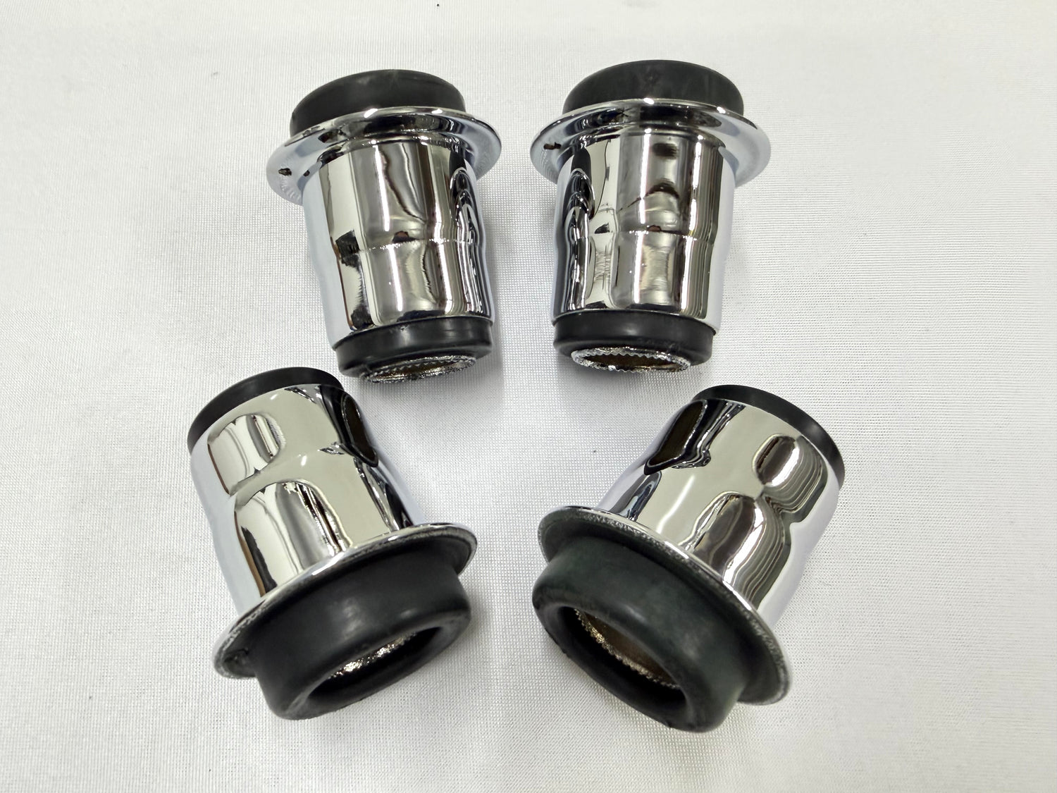 1955-1964 GM FULL SIZE CHEVY IMPALA BELAIR BISCAYNE PREMIUM HEAVY DUTY LOWER A ARM BUSHINGS 4PC / TRIPLE CHROME FINISH