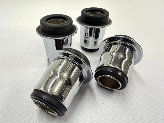1955-1964 GM FULL SIZE CHEVY IMPALA BELAIR BISCAYNE PREMIUM HEAVY DUTY LOWER A ARM BUSHINGS 4PC / TRIPLE CHROME FINISH