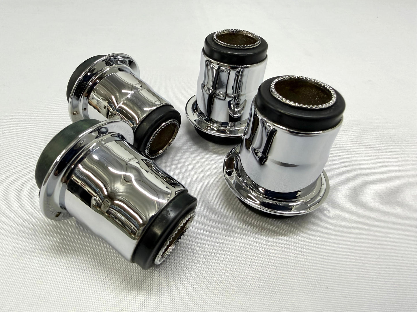 1955-1964 GM FULL SIZE CHEVY IMPALA BELAIR BISCAYNE PREMIUM HEAVY DUTY LOWER A ARM BUSHINGS 4PC / TRIPLE CHROME FINISH