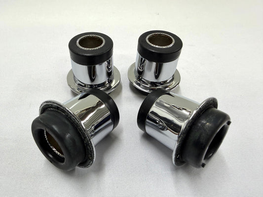 1955-70 GM FULLSIZE CHEVY IMPALA BELAIR BISCAYNE PREMIUM HEAVY DUTY FRONT UPPER CONTROL ARM BUSHINGS 4PC / TRIPLE CHROME FINISH