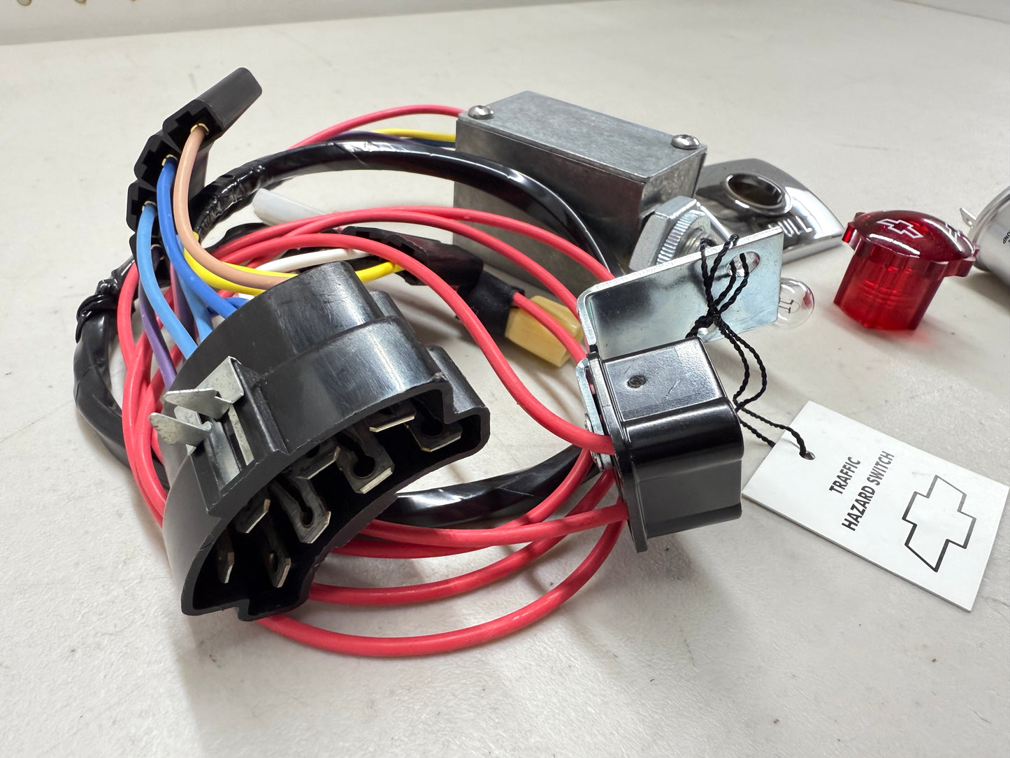 [NEW] 1963 CHEVY IMPALA BEL AIR BISCAYNE / FULL SIZE ACCESSORY 4 WAY TRAFFIC HAZARD FLASHER SWITCH GM LICENSED