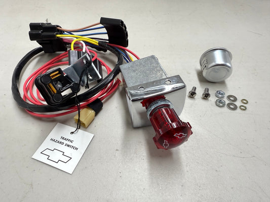 [NEW] 1963 CHEVY IMPALA BEL AIR BISCAYNE / FULL SIZE ACCESSORY 4 WAY TRAFFIC HAZARD FLASHER SWITCH GM LICENSED