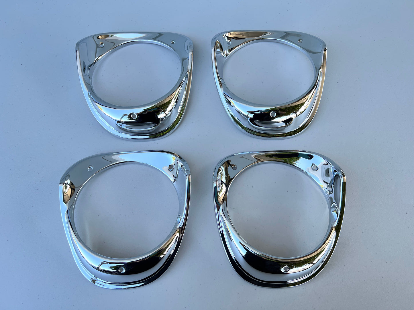 1963 CHEVY IMPALA FULLSIZE HEADLIGHT BEZELS 4PC / CHROME FINISH [NEW]