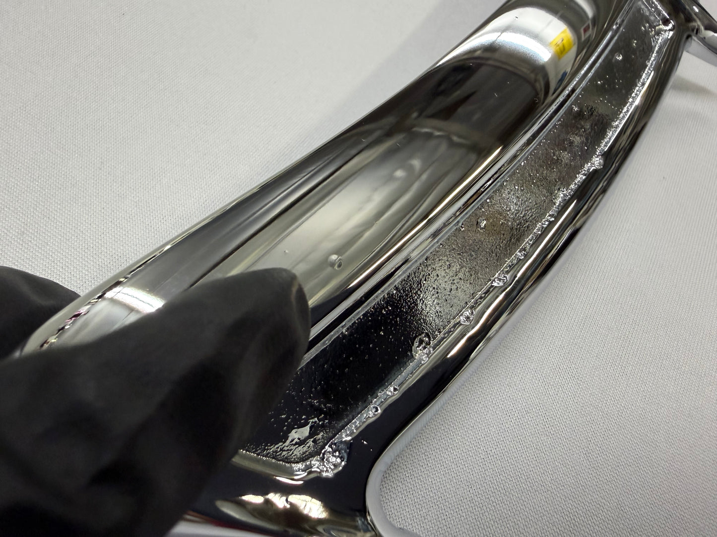[ORIGINAL OEM RESTORED] 1961 CHEVY IMPALA 2DOOR HARDTOP BUBBLETOP REAR PANEL SCALLOPS TRIM SET 1PAIR / SHOW CHROME FINISH