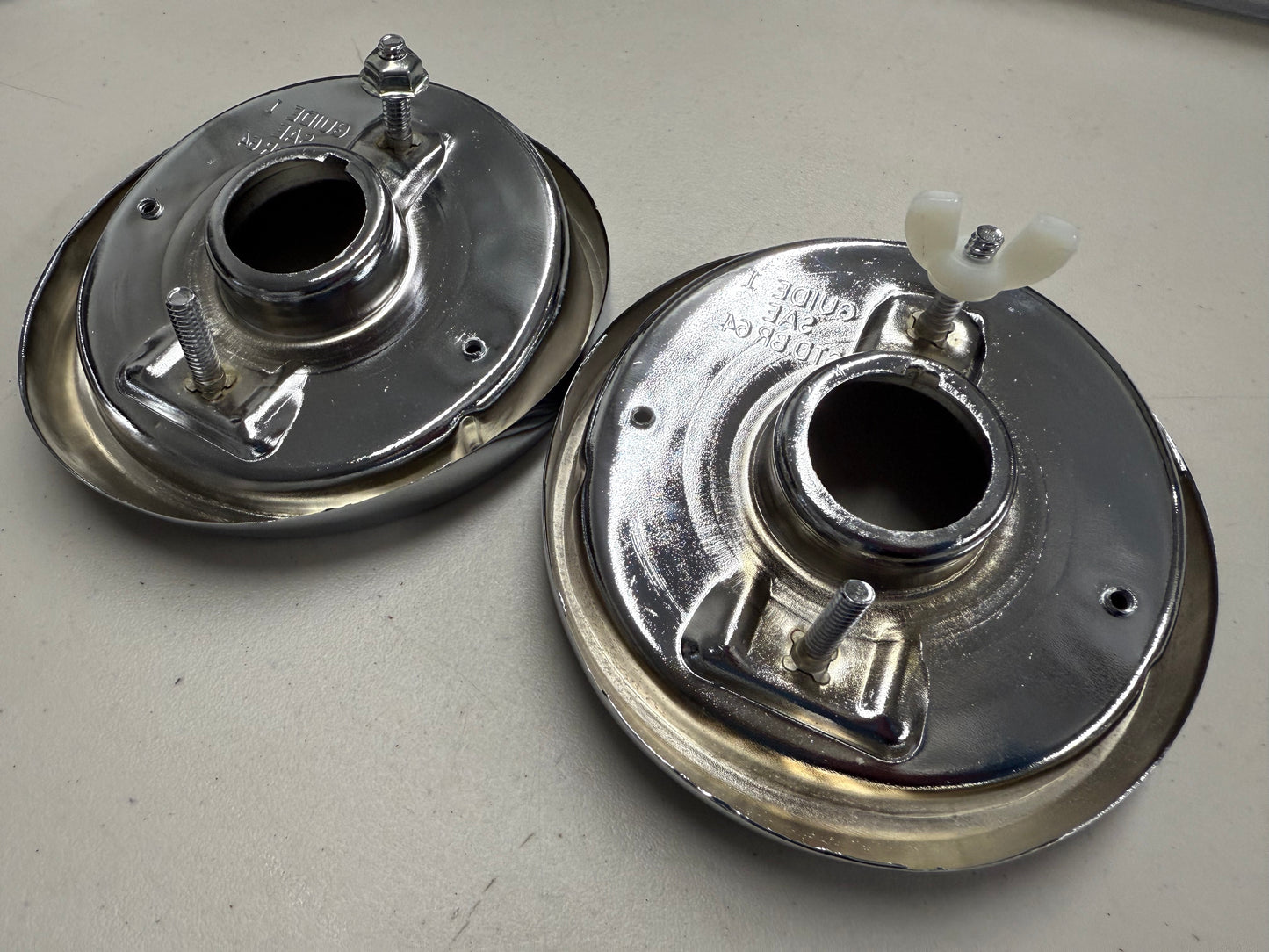 1964 CHEVY IMPALA BEL AIR BISCAYNE COMPLETE TAIL LAMP BASE SET (TAILLAMP BEZEL TAIL LIGHT HOUSING SET) 6PC / IMPORT CHROME [NEW]