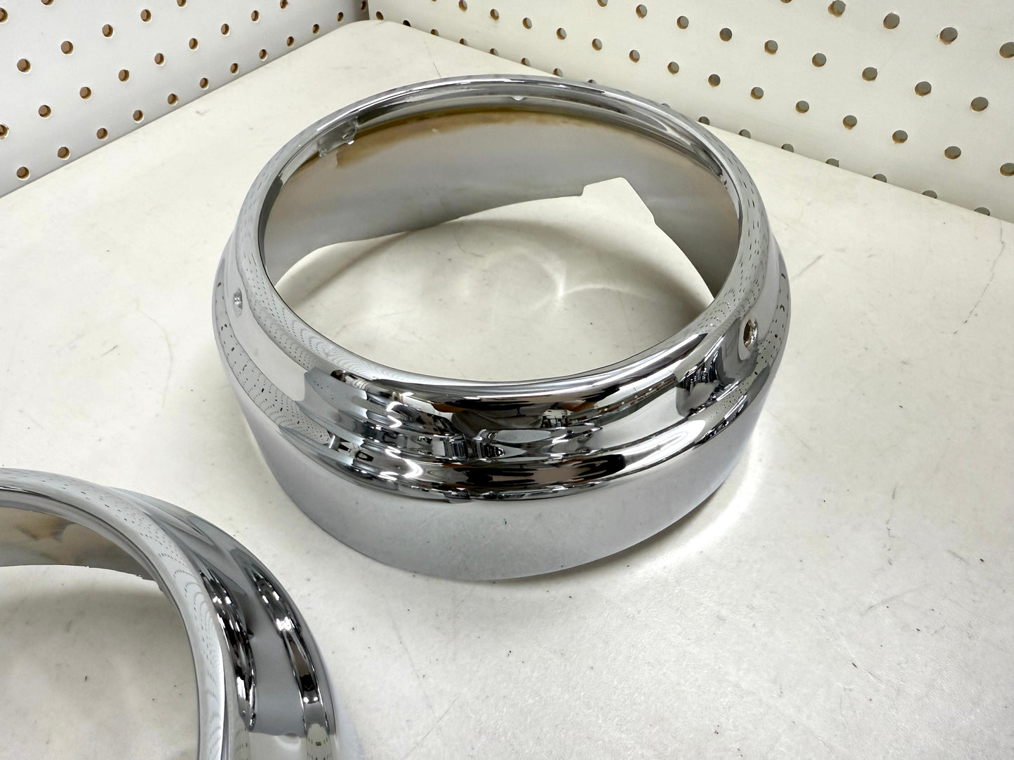 [ORIGINAL OEM RESTORED] 1960 CHEVY IMPALA BEL AIR BISCAYNE / FULL SIZE HEADLIGHT HEADLAMP BEZELS SET / CHROME FINISH