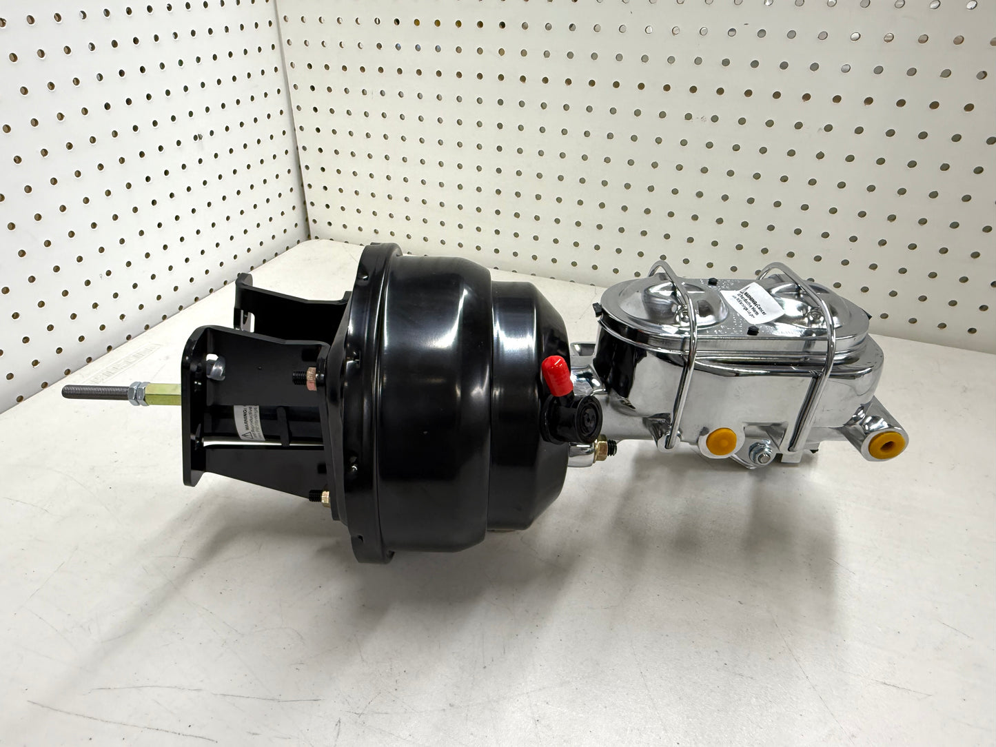 1958-1964 CHEVY FULL-SIZE / IMPALA 8" POWER BRAKE DUAL BOOSTER MASTER CONVERSION KIT (FOR DISC & DISC BRAKE) / CHROME & BLACK COMBO