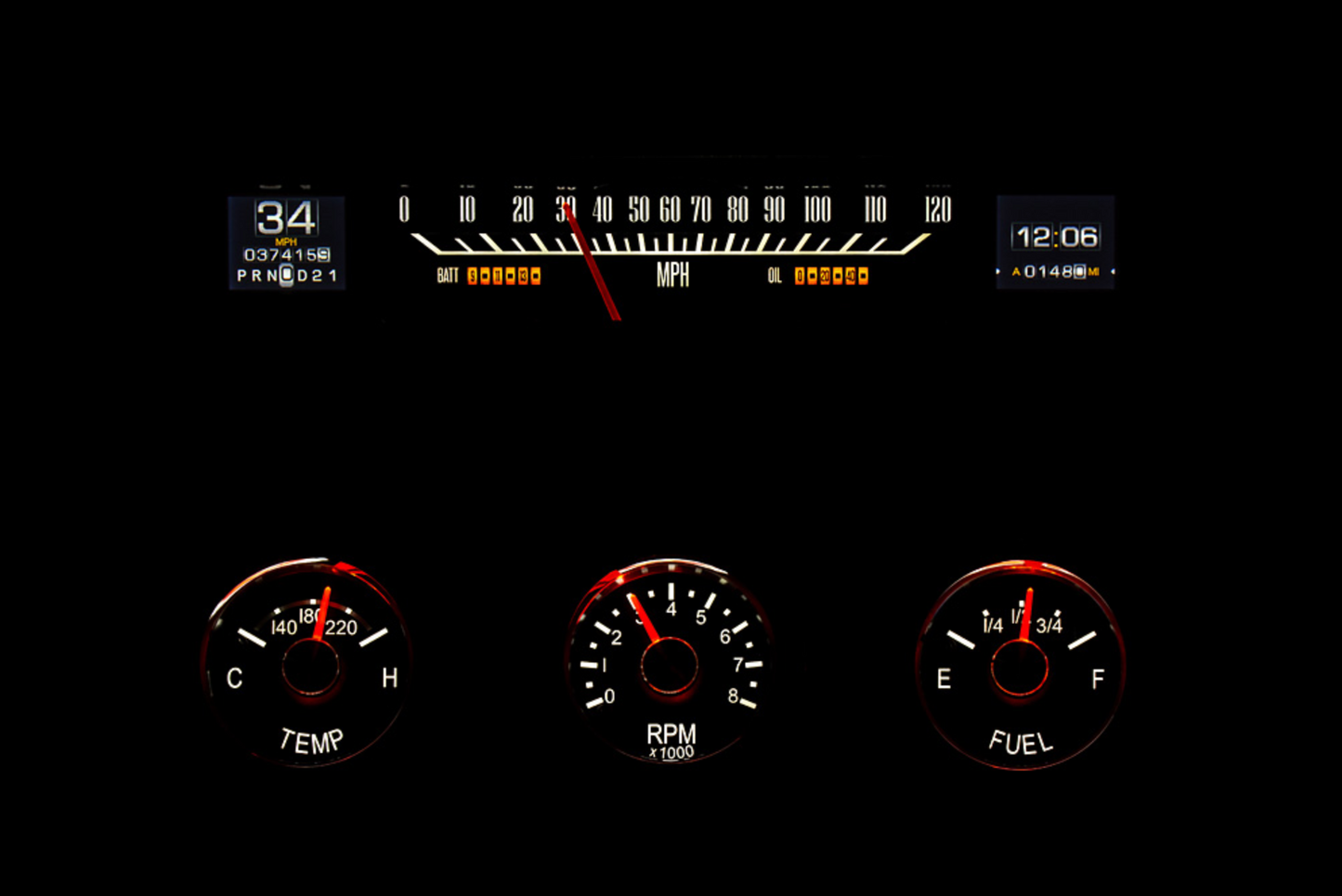 Dakota Digital 1961-62 Chevy Impala Retrotech Dash Gauge System RTX-61C-IMP-X