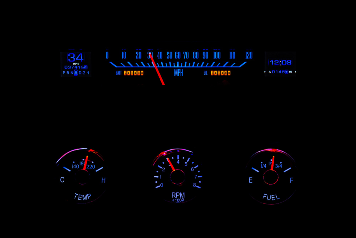 Dakota Digital 1961-62 Chevy Impala Retrotech Dash Gauge System RTX-61C-IMP-X