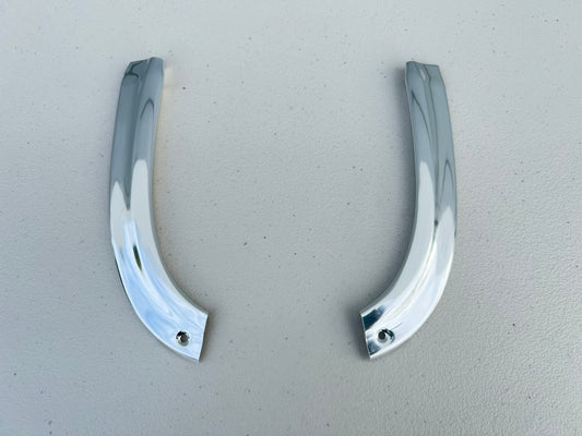 1963 CHEVY IMPALA / FULLSIZE BELAIR BISCAYNE LOWER EYEBROW MOLDINGS PAIR [NEW]