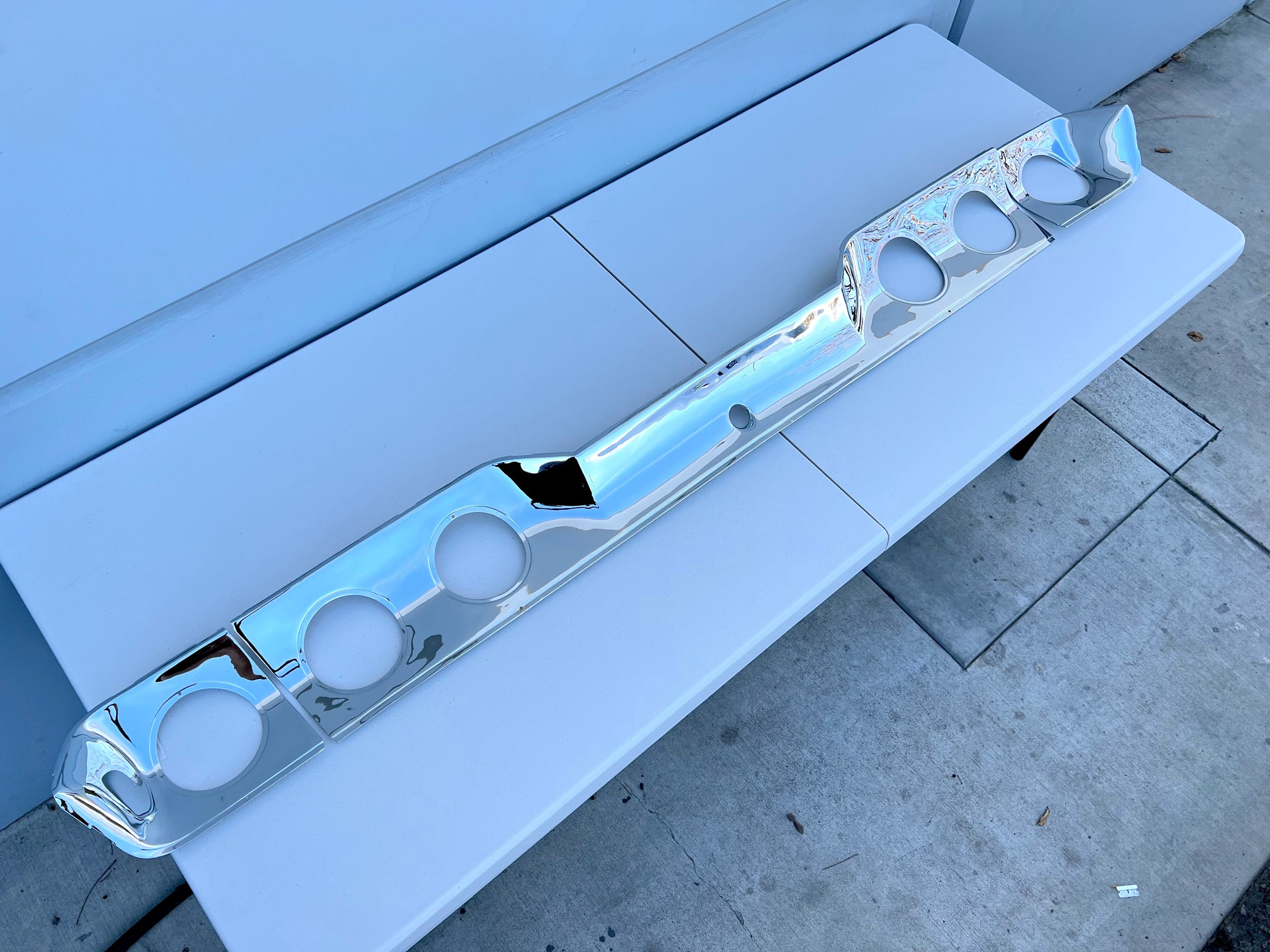 1963 CHEVY IMPALA REAR TRUNK LID PANEL & TAILLIGHT COVE TRIM INSERTS 3