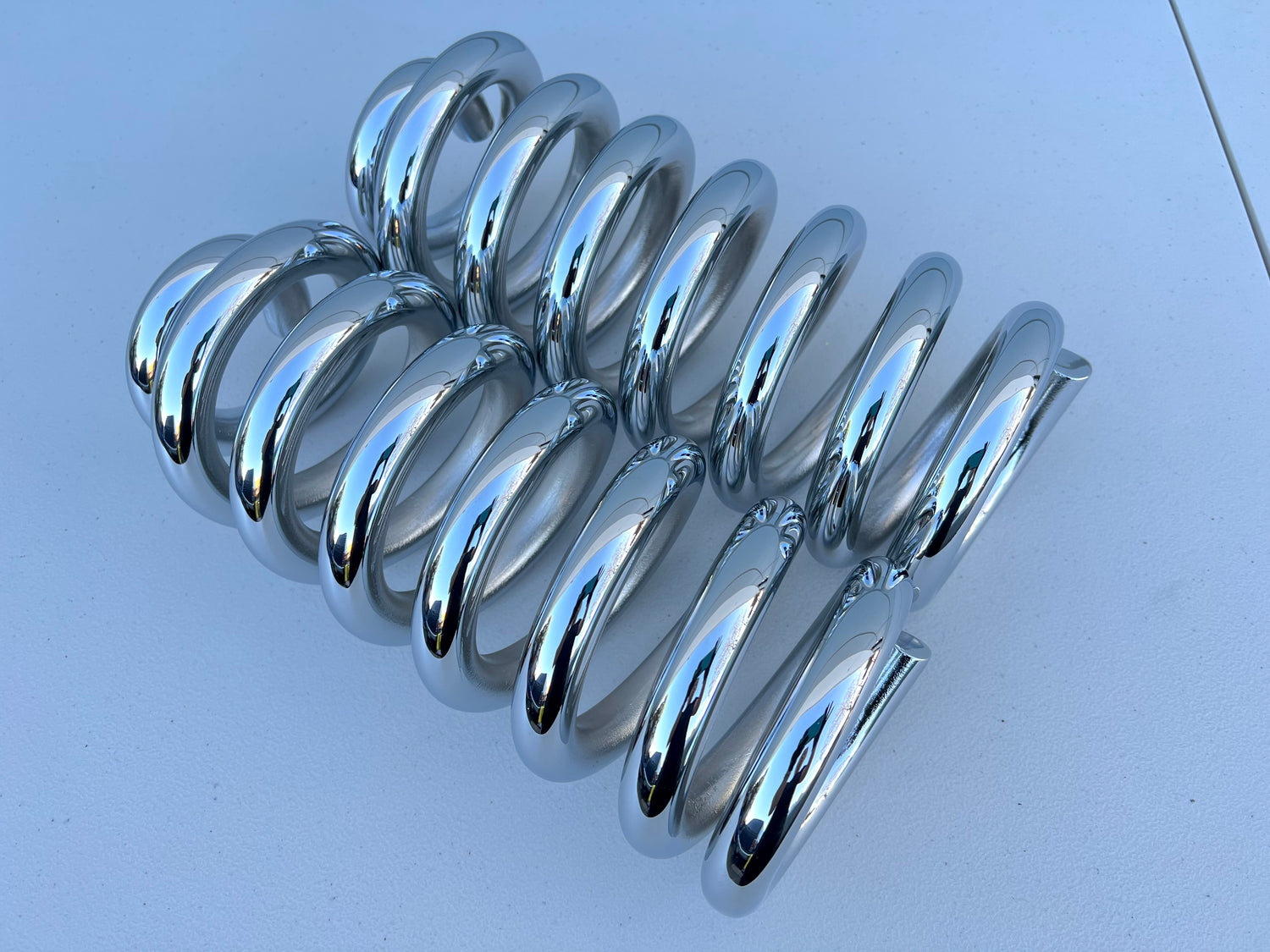 HEAVY DUTY 2TON FULL STACK COILS 1PAIR [NEW][CHROME FINISH] / LOWRIDER HYDRAULICS SUSPENSION