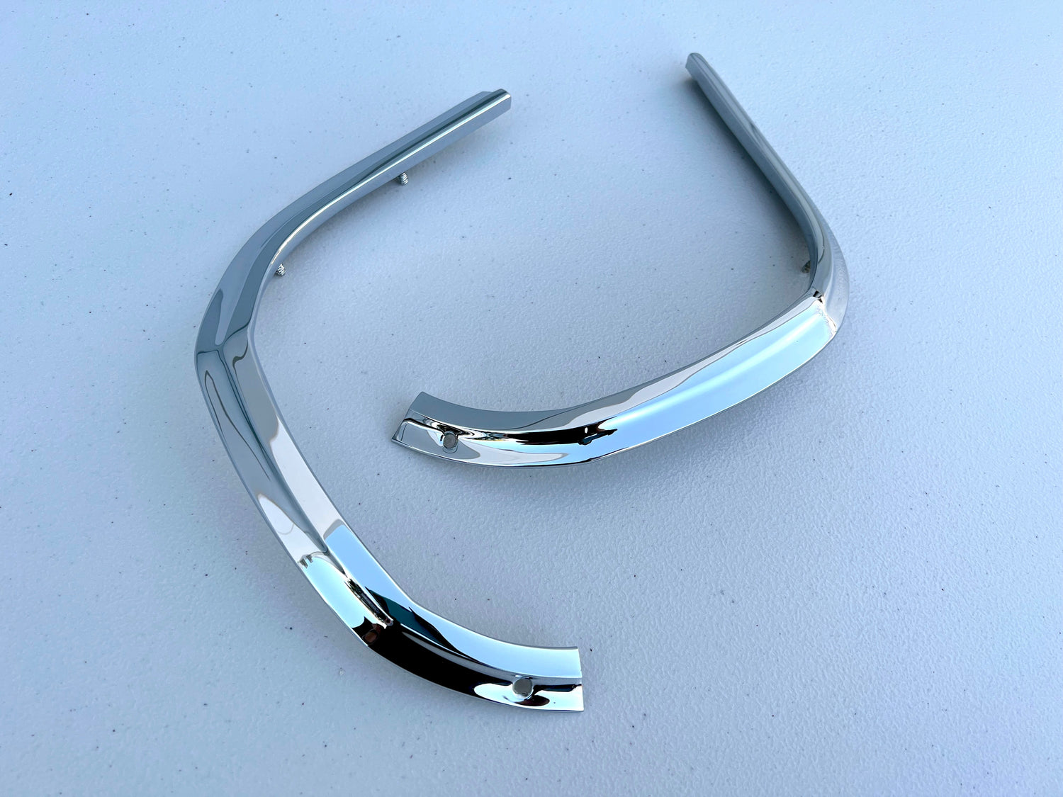 1964 CHEVY IMPALA / FULL-SIZE EYEBROW MOLDINGS 2PC/PAIR [NEW] [CHROME FINISH]