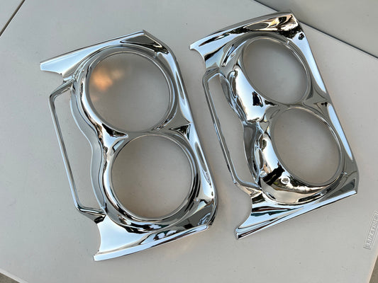 1962 CHEVY IMPALA BEL AIR BISCAYNE HEADLIGHT BEZEL SET [ORIGINAL / OEM] [CHROME FINISH]