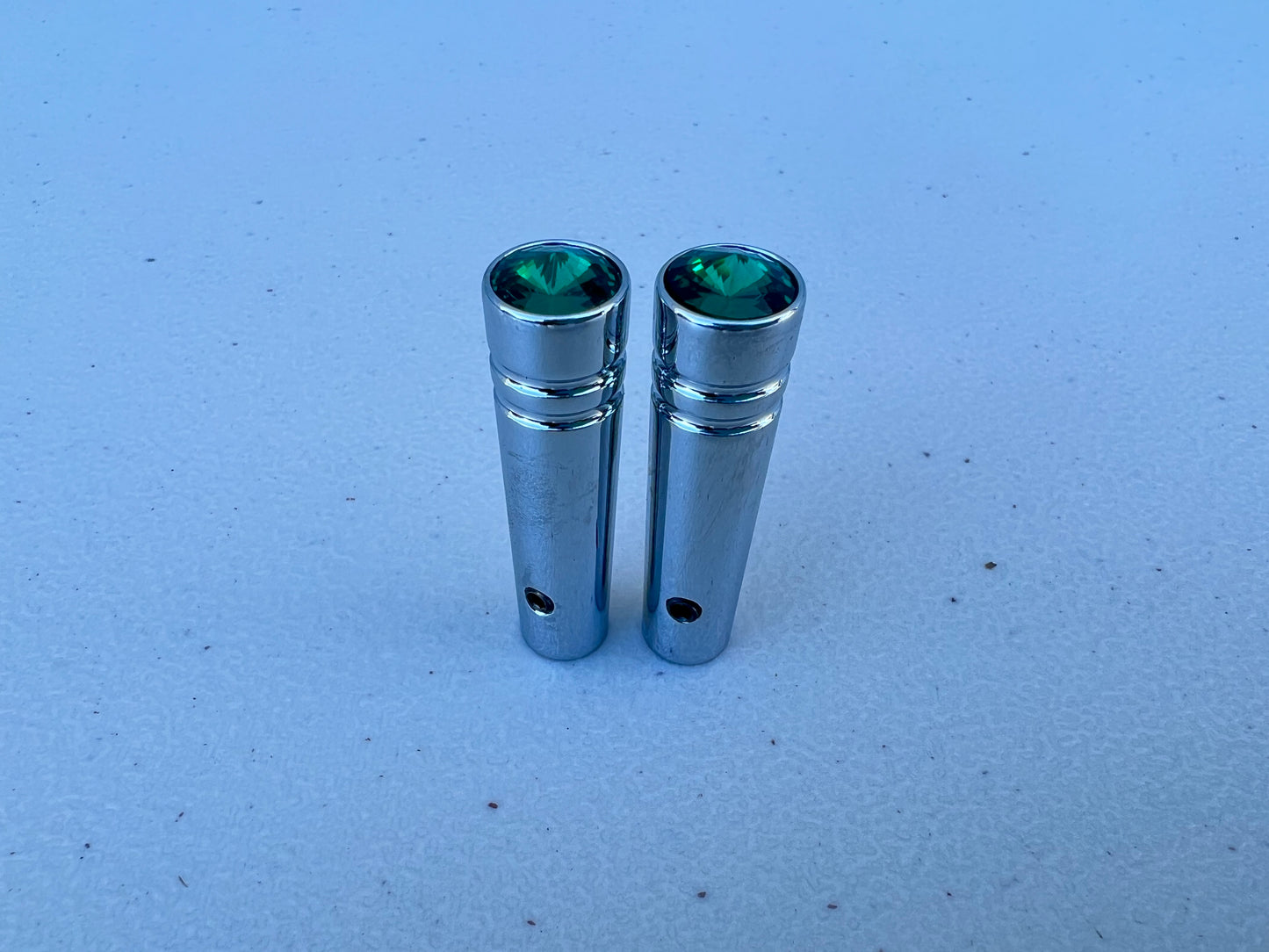 CHROME TOGGLE SWITCH EXTENSION SHORT 2PC / 1PAIR (GREEN)