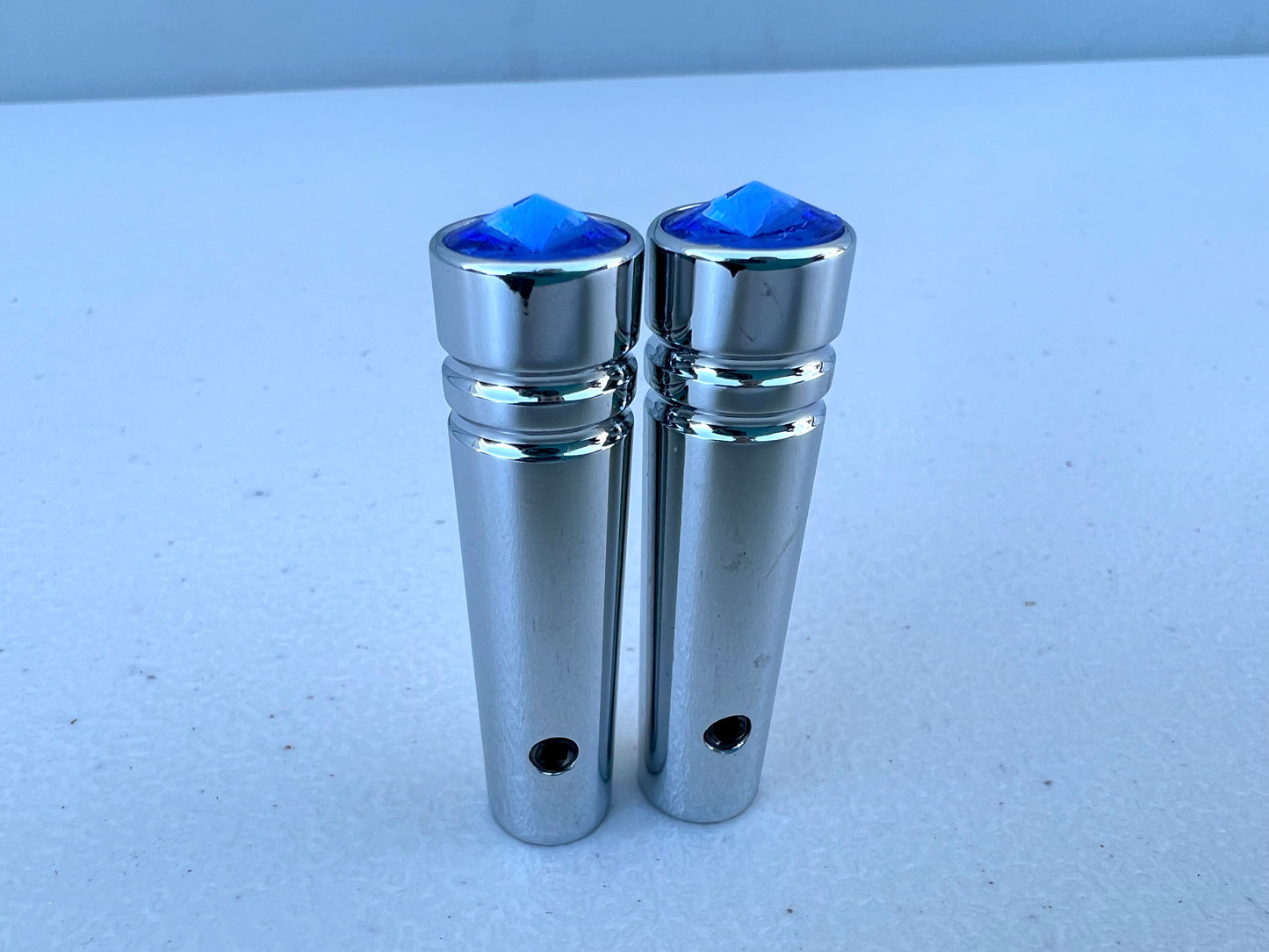 CHROME TOGGLE SWITCH EXTENSION SHORT 2PC / 1PAIR (BLUE)