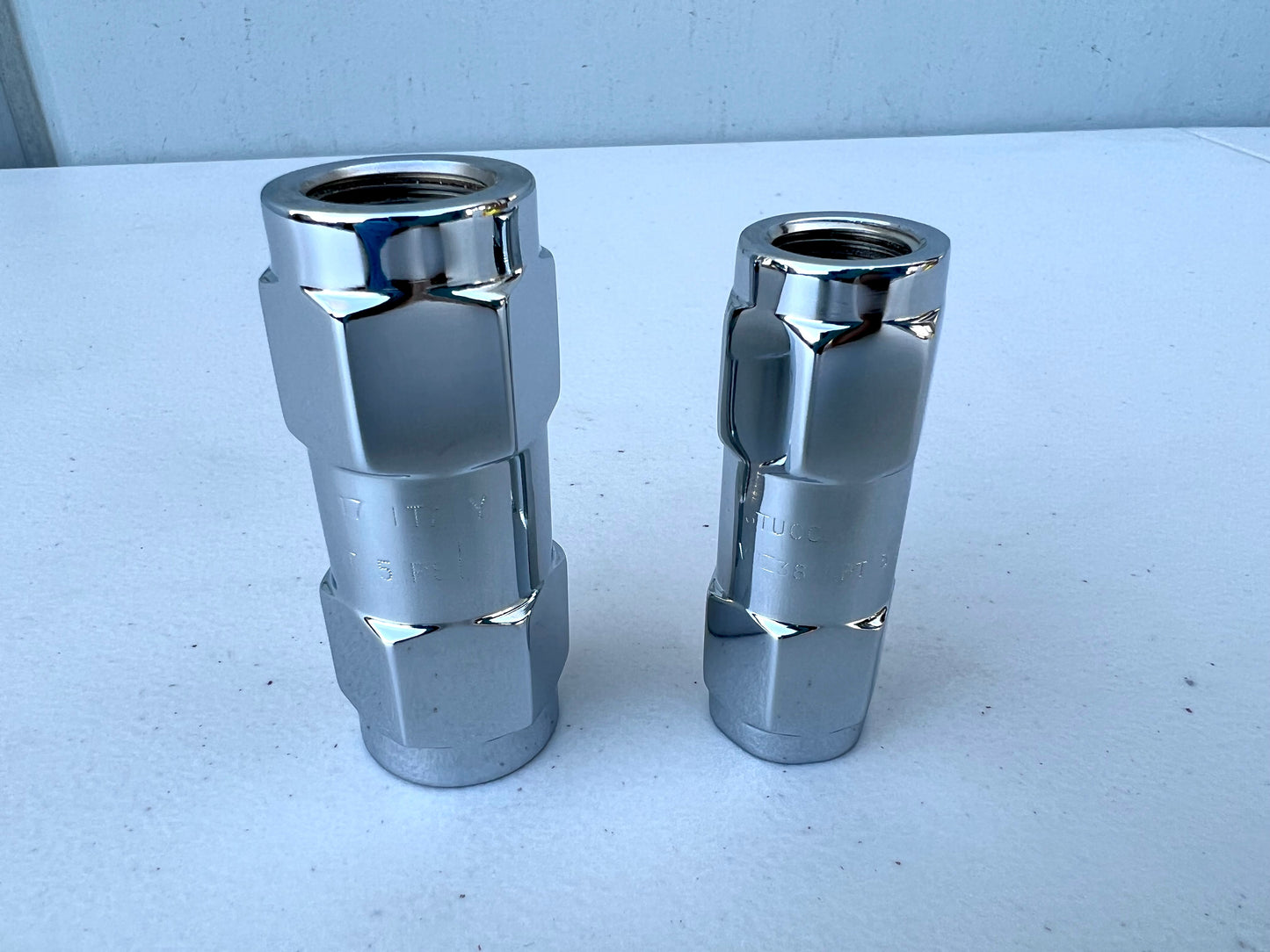 STUCCHI CHECK VALVE 1/2  CHROME FINISH / LOWRIDER HYDRAULICS