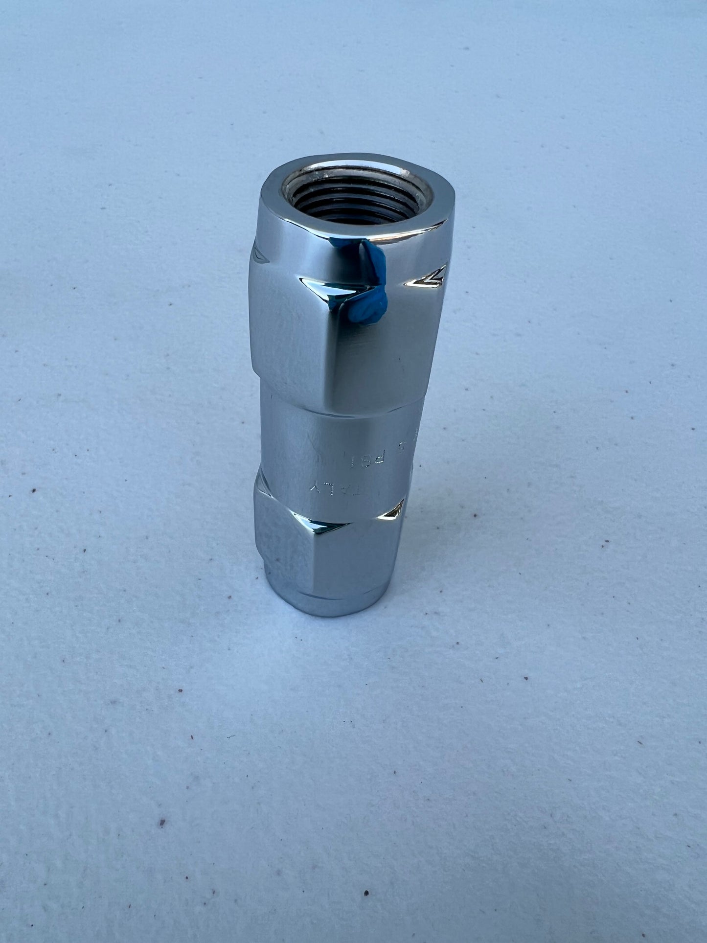 STUCCHI CHECK VALVE 3/8  CHROME FINISH / LOWRIDER HYDRAULICS